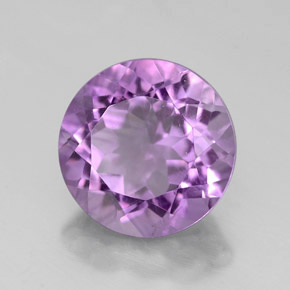 Ametista naturale viola da 2,53 ct, taglio rotondo, VS