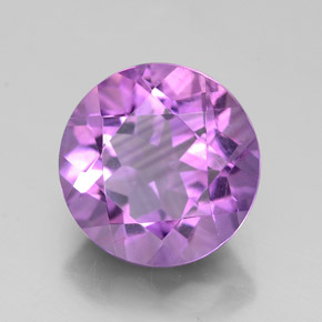 Ametista naturale viola da 2,70 ct, taglio rotondo, VVS