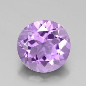 Ametista naturale viola da 2,35 ct, taglio rotondo, VVS