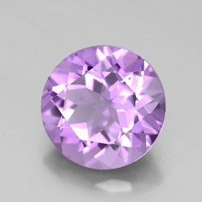 Ametista naturale viola da 2,35 ct, taglio rotondo, VVS