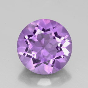 Ametista naturale viola da 2,60 ct, taglio rotondo, VVS
