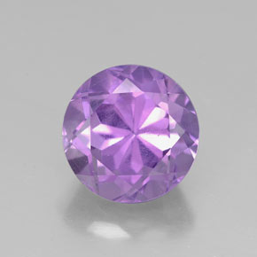 Ametista naturale viola da 2,94 ct, taglio rotondo, VVS