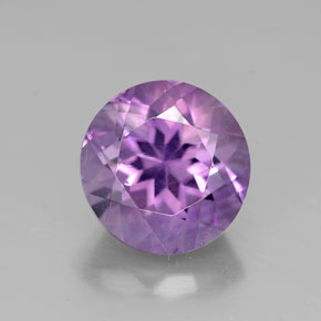 Ametista naturale viola da 2,75 ct, taglio rotondo, VVS