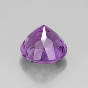 Ametista naturale viola da 2,85 ct, taglio rotondo, VVS-VS