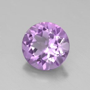 Ametista naturale viola da 2,40 ct, taglio rotondo, VVS