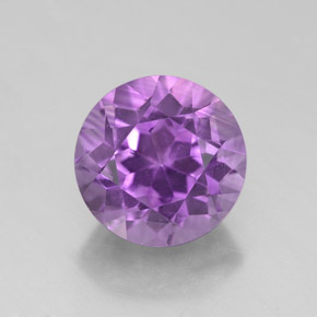 Ametista naturale viola da 3,05 ct, taglio rotondo, VVS