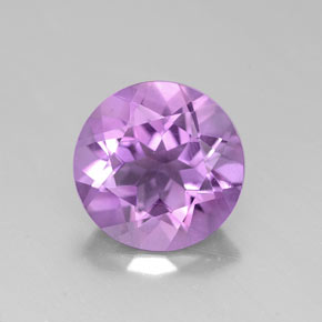 Ametista naturale viola da 2,17 ct, taglio rotondo, VVS