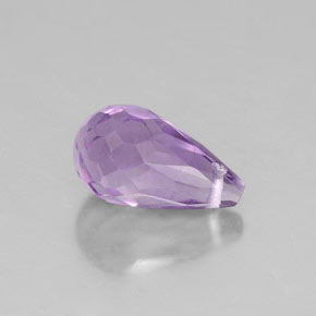 Ametista naturale viola da 1,37 ct, briolette, VVS-VS
