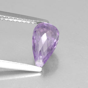 Ametista naturale viola da 1,45 ct, briolette, VVS-VS