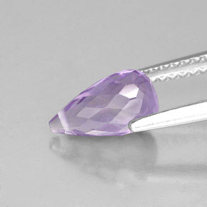 Ametista naturale viola da 1,45 ct, briolette, VVS-VS