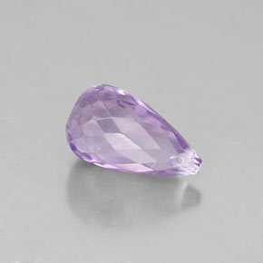 Ametista naturale viola da 1,34 ct, briolette, opaco