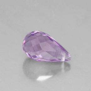 Ametista naturale viola da 1,41 ct, briolette, VVS-VS