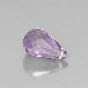 Ametista naturale viola da 1,41 ct, briolette, VVS-VS