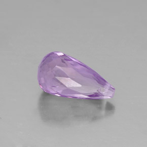 Ametista naturale viola da 1,38 ct, briolette, VS