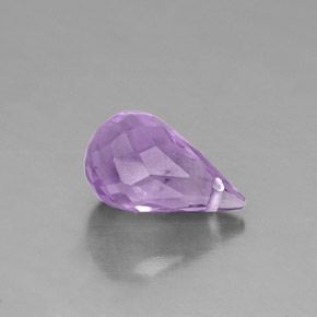 Ametista naturale viola da 1,35 ct, briolette, VS