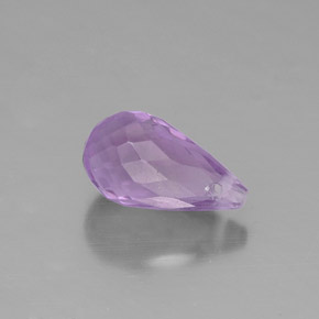 Ametista naturale viola da 1,32 ct, briolette, VS