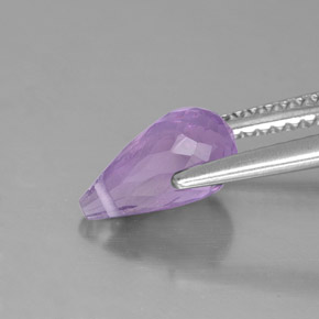 Ametista naturale viola da 1,32 ct, briolette, VS