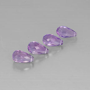 Ametista naturale viola da  ct, briolette, VVS-VS
