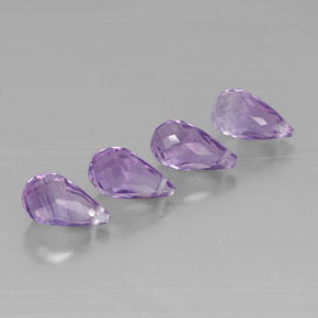Ametista naturale viola da  ct, briolette, VVS-VS