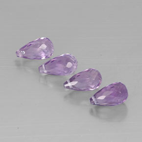Ametista naturale viola da  ct, briolette, VVS-VS