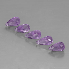 Ametista naturale viola da  ct, briolette, VVS-VS