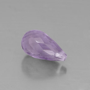 Ametista naturale viola da 1,38 ct, briolette, VS