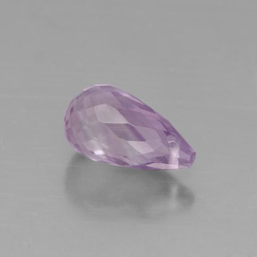 Ametista naturale viola da 1,42 ct, briolette, VVS-VS