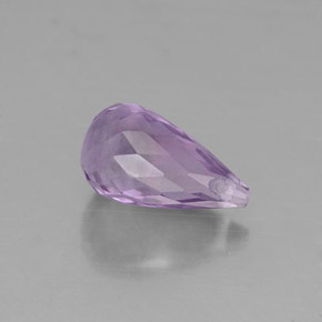 Ametista naturale viola da 1,40 ct, briolette, VVS-VS