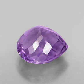 Ametista naturale viola da 4,84 ct, taglio a pera, VVS
