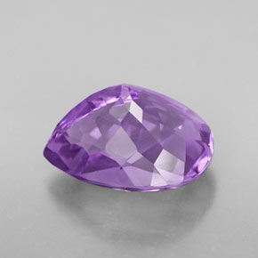 Ametista Viola naturale da 5.47 ct, Forma a pera, VVS-VS