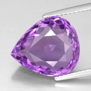 Ametista naturale viola da 6,22 ct, taglio a pera, VVS