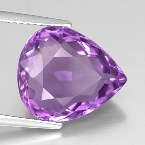 Ametista naturale viola da 6,22 ct, taglio a pera, VVS