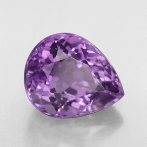 Ametista naturale viola da 6,85 ct, taglio a pera, VVS