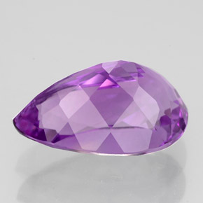 Ametista naturale viola da 4,77 ct, taglio a pera, VVS