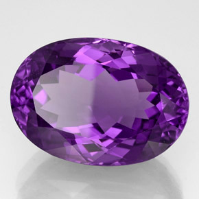 Ametista naturale viola da 54,73 ct, taglio ovale, IF