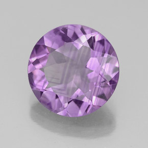 Ametista naturale viola da 2,77 ct, taglio rotondo, VS
