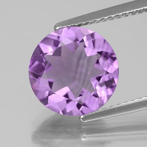 Ametista naturale viola da 3,00 ct, taglio rotondo, VS