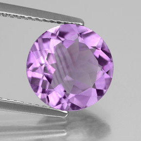 Ametista naturale viola da 3,00 ct, taglio rotondo, VS
