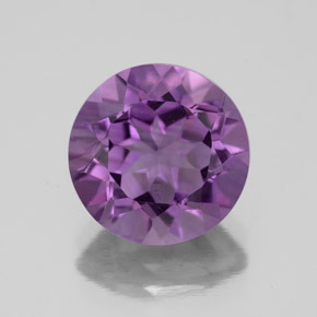 Ametista naturale viola da 3,19 ct, taglio rotondo, VS
