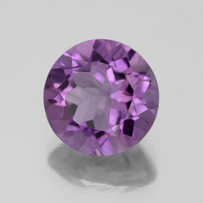 Ametista naturale viola da 3,19 ct, taglio rotondo, VS