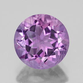 Ametista naturale viola da 2,64 ct, taglio rotondo, VVS-VS