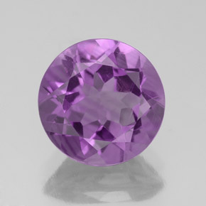 Ametista viola naturale da 2,88 ct, taglio rotondo, VS