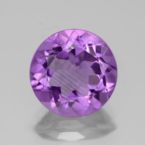 Ametista naturale viola da 2,90 ct, taglio rotondo, VVS-VS