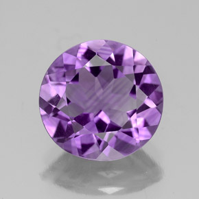 Ametista naturale viola da 2,87 ct, taglio rotondo, VVS-VS