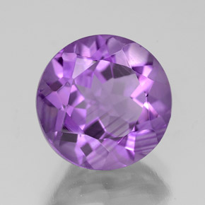 Ametista naturale viola da 3,69 ct, taglio rotondo, VVS-VS
