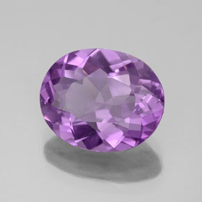 Ametista Viola naturale da 2.86 ct, Taglio ovale, VS
