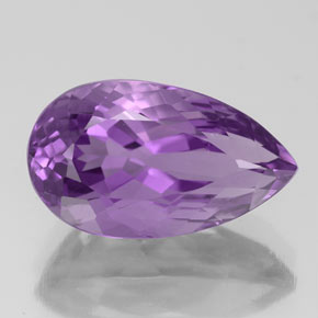 Ametista naturale viola da 4,46 ct, taglio a pera, VS