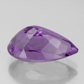 Ametista naturale viola da 4,46 ct, taglio a pera, VS