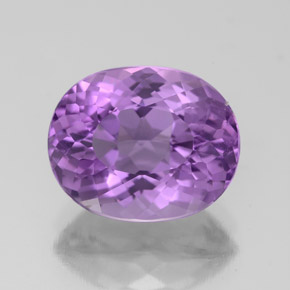 Ametista naturale viola da 3,95 ct, taglio ovale, VVS