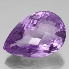 Ametista naturale viola da 57,89 ct, taglio a pera, VS